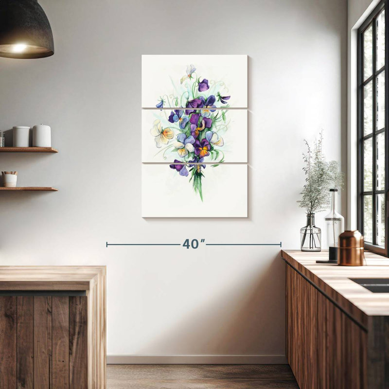 Harnek Bouquet Of Violets, 38" H x 24" W