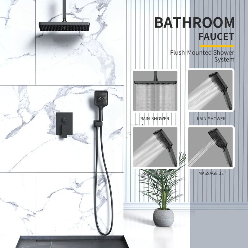 Système de douche complet Daren avec valve brute