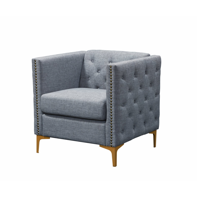 Darby Home Co Lodd Wide Tufted Polyester Armchair Wayfair