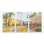 Ensemble de 3 panneaux d'art mural - Tom Windeknecht «Poolside at the Saguaro Hotel - Palm Springs», art mural sur toile pour le salon, la chambre à coucher ou le bureau 