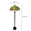 Lampe sur pied libellule style Tiffany - Vert - F1859