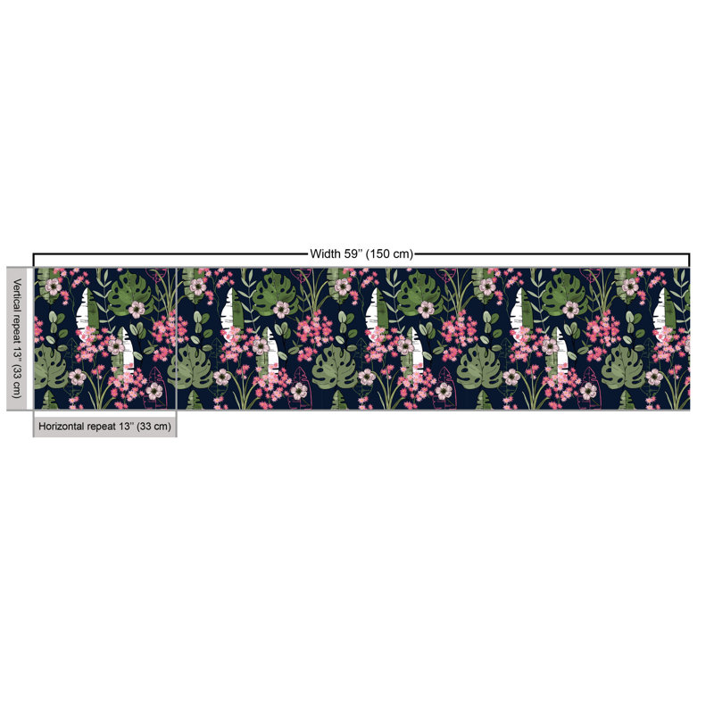 Pallesen Tree Leaves and Flowers Fabric