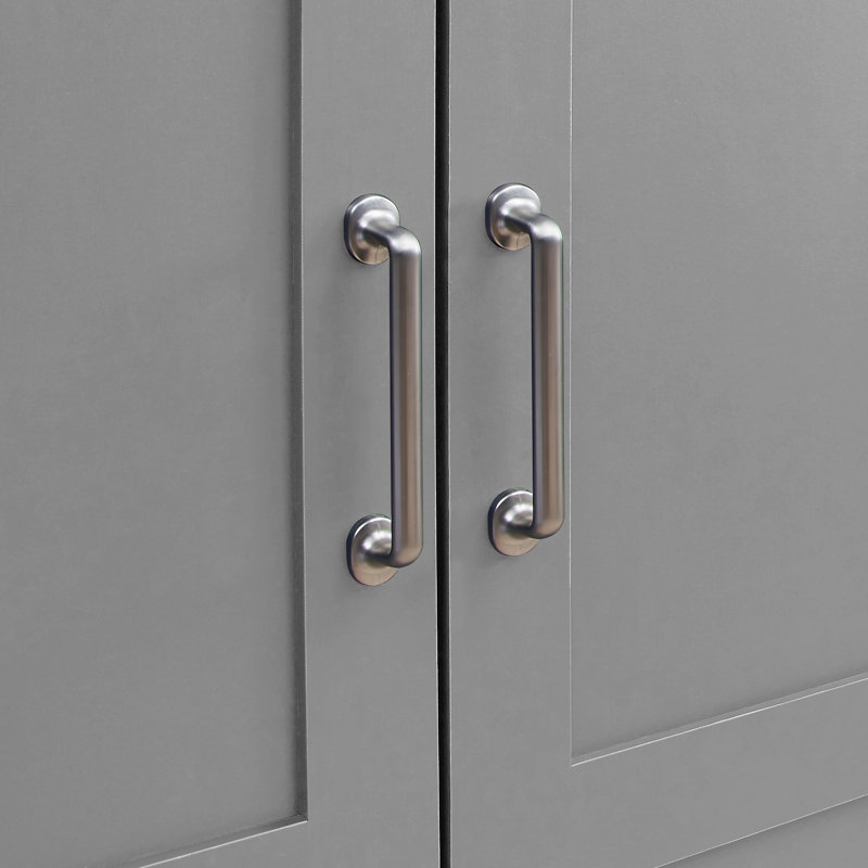 Aquitaine 3 Door Manufactured Wood Wardrobe, Grey