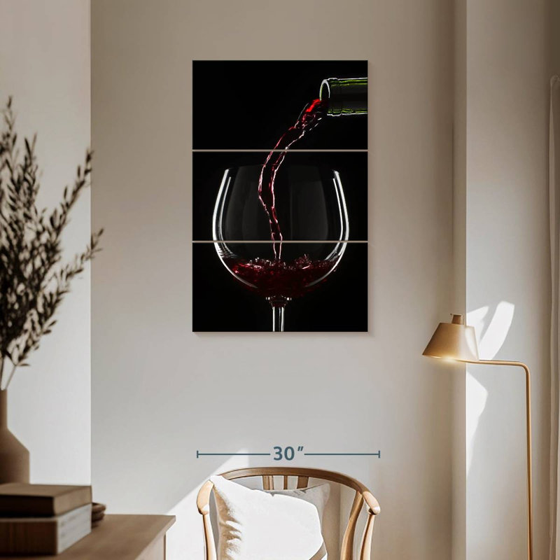 Yarlin, un verre de vin, H 57 po x l 36 po