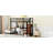 Metal Loft Bed With Desk And Metal Grid, Stylish Metal Frame Bed With Lateral Storage Ladder And Wardrobe-784147907-784147906