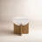 Saga Greta 18" Solid Wood Ottoman-130166194-130166197