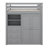 Avoca Wood Full Size Loft Bed with Built-in Wardrobe, Desk, Storage Shelves and Drawers
