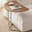 Table d'appoint en forme de C 23,3 po, noyer