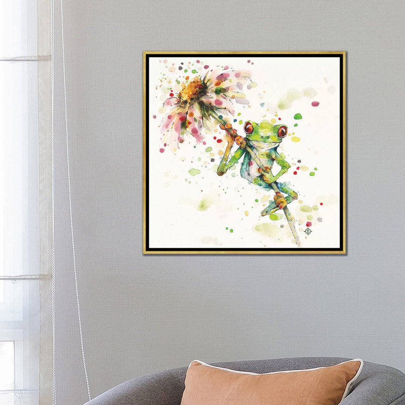«Hello There Bright Eyes» par Sillier Than Sally - impression d'art graphique, Pas de tapis, H 26 po x l 26 po x P 1,5 po