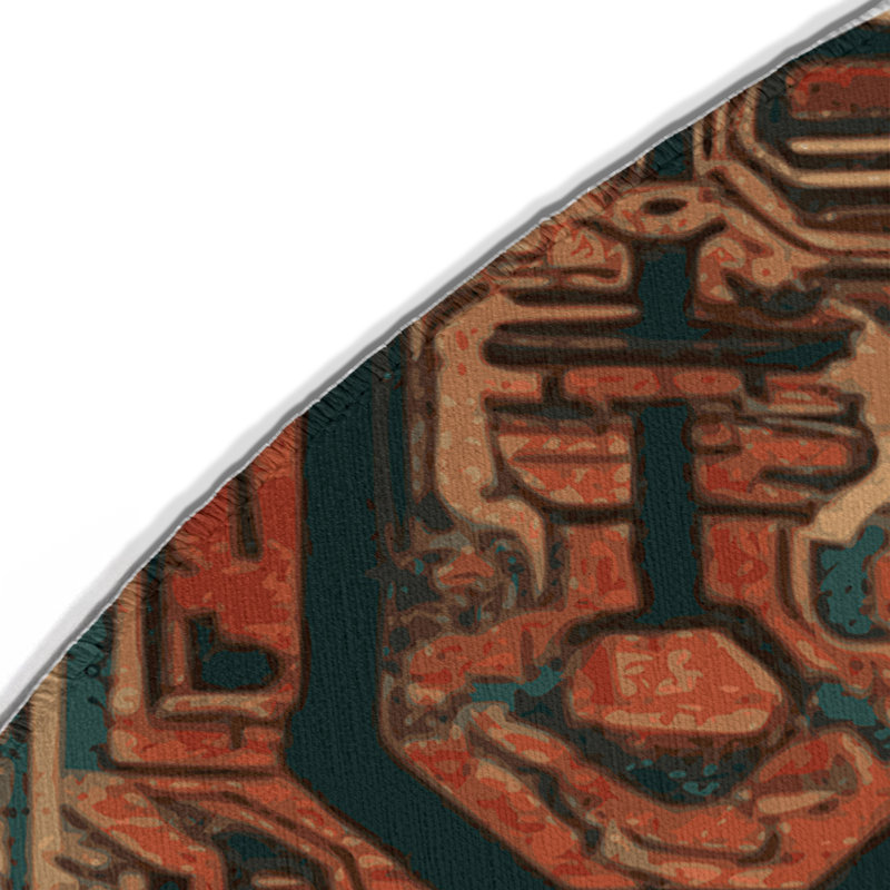 Tapis intérieur et extérieur ArtDeco, Rond 5 pi