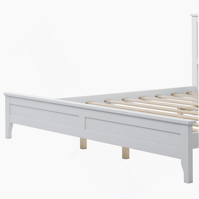 Lit plateforme Minimalist, Blanc, Très grand