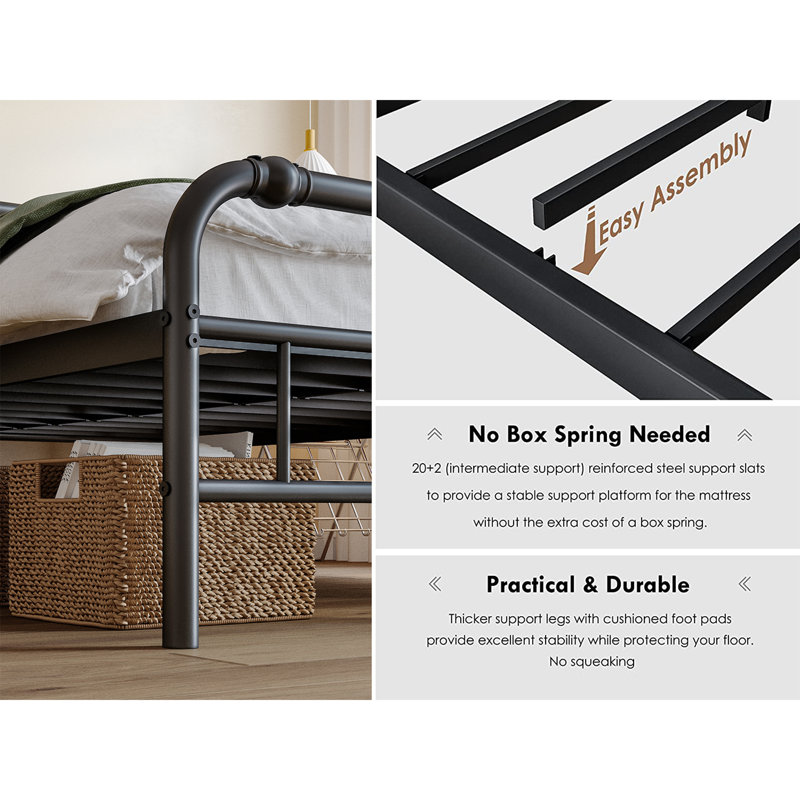 Williston Forge Marple Bed With Headboard And Footboard, No Box