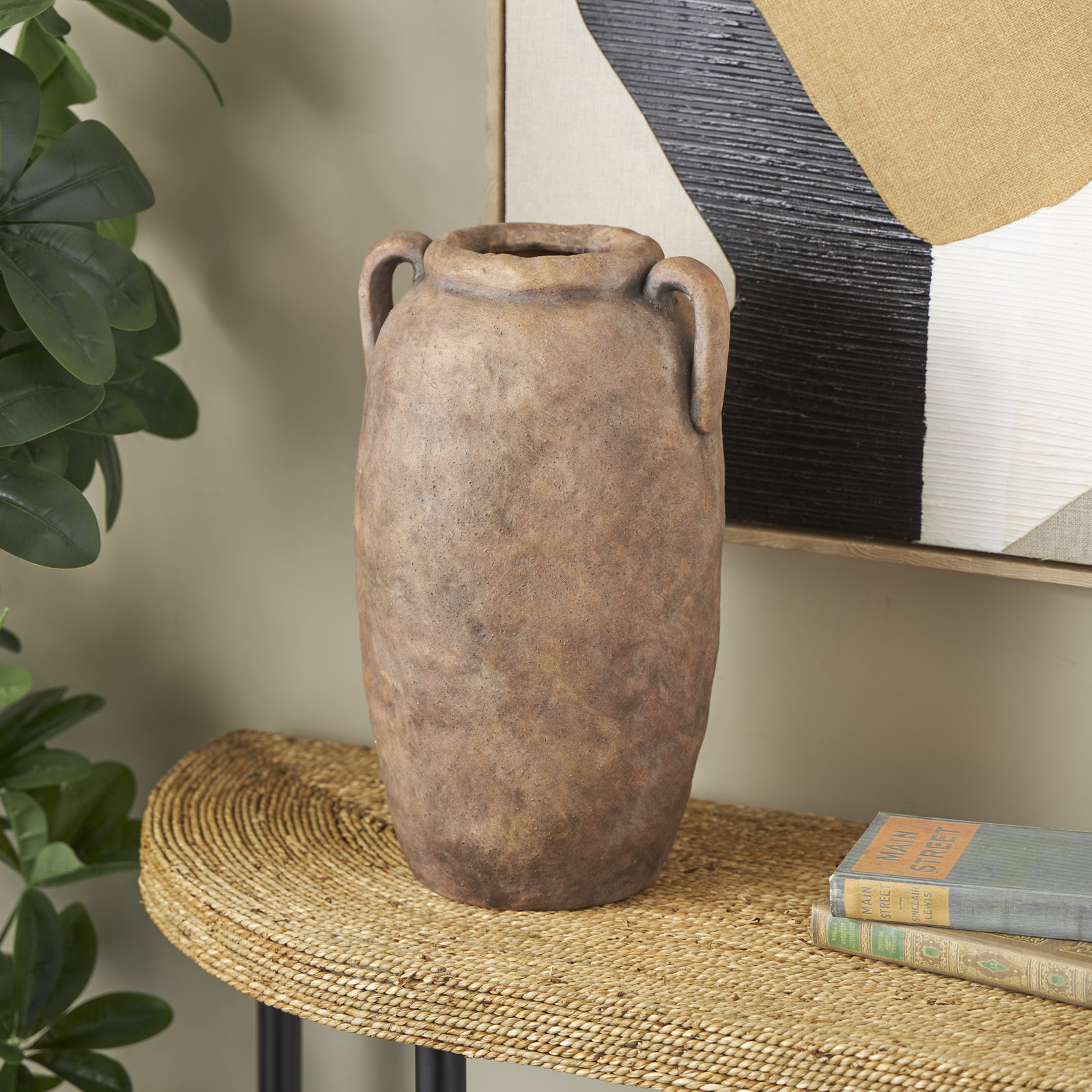 Daffodil Ceramic Table Vase, Brown