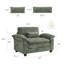 Fauteuil d'appoint rembourré de 52 po de largeur-1942673294