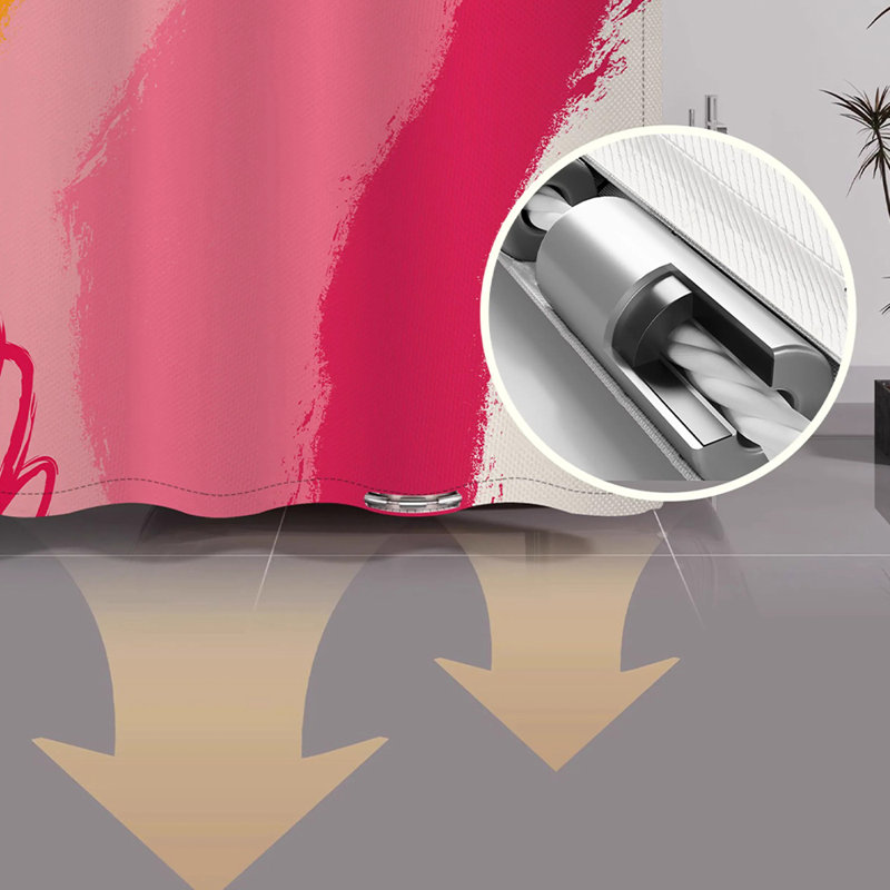 Rideau de douche en polyester, H 79 po x l 51 po
