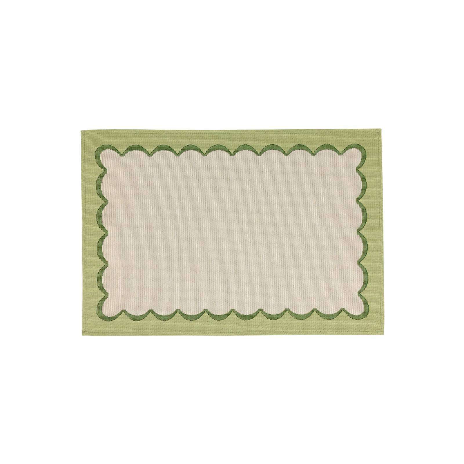 Tavola Cotton Placemat, Green/Beige