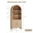 William 71" Tall Farmhouse Bookshelf with Arched Top & Storage Cabinet-118343182