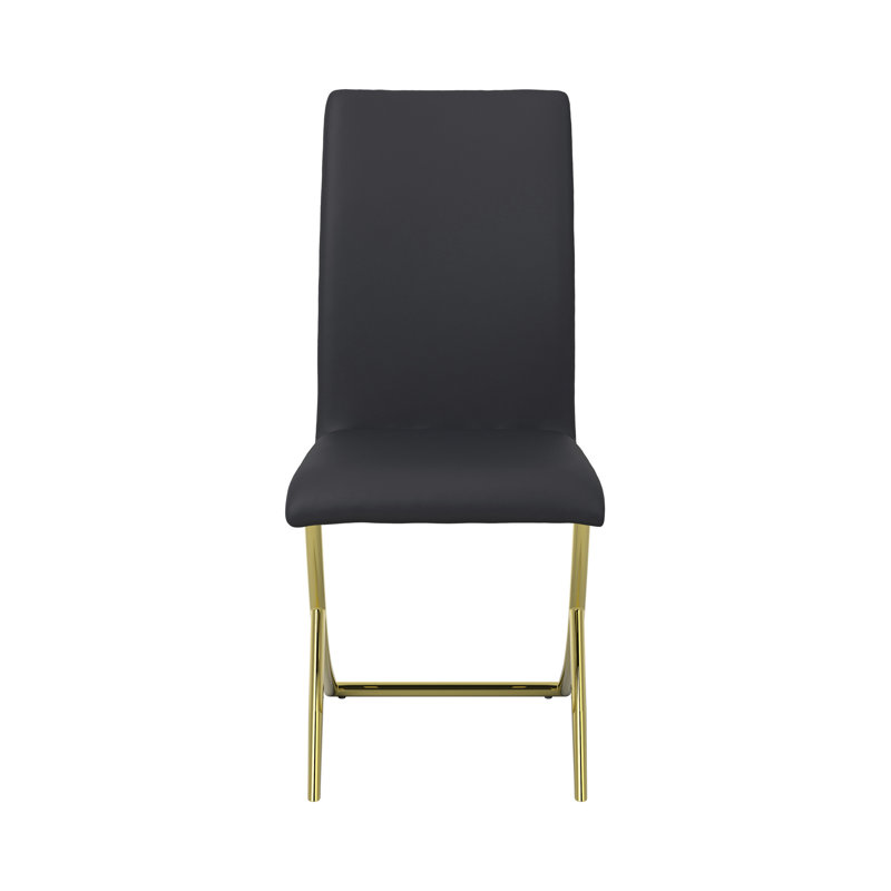Chaise d'appoint rembourrée Fitchett, Noir