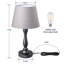 Lampe de table noire 19 po avec contrôle tactile Maestas-1146144247