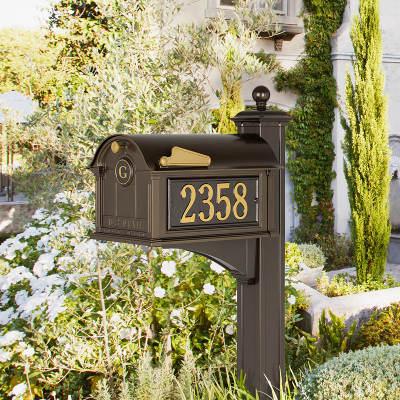 Balmoral Post Mounted Mailbox, French Bronze, Yes
