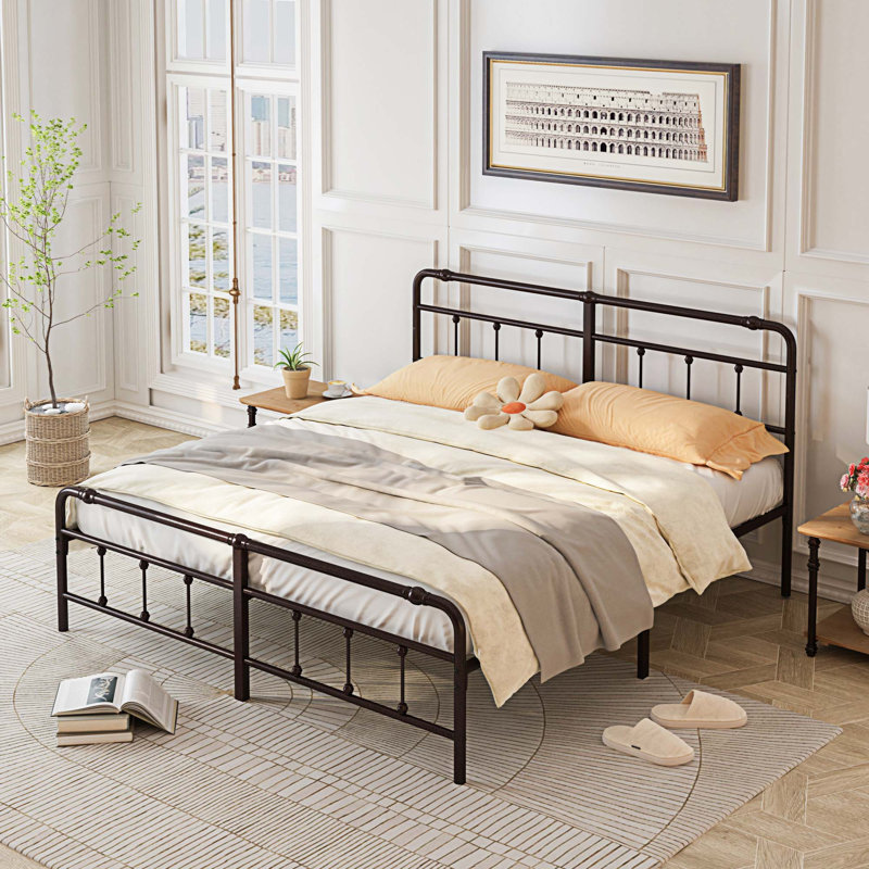  Metal Platform Bed, King