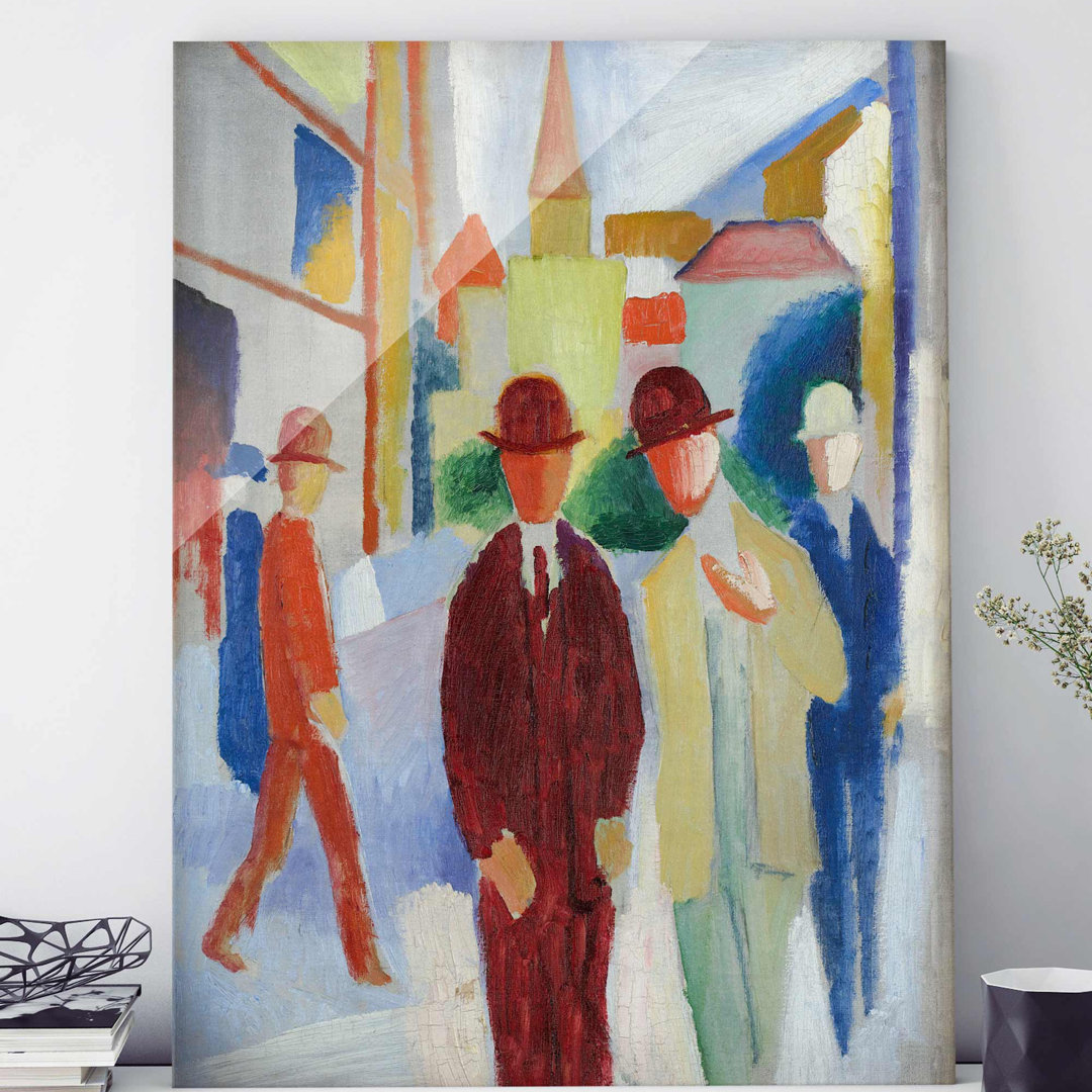 Glasbild Lichtstraße mit Menschen von August Macke