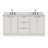 Haun 72'' Solid Wood Double Bathroom Vanity with 1.5'' Carrara Marble Top in Warm White, Rectangular Sink-1750580534-1750580489