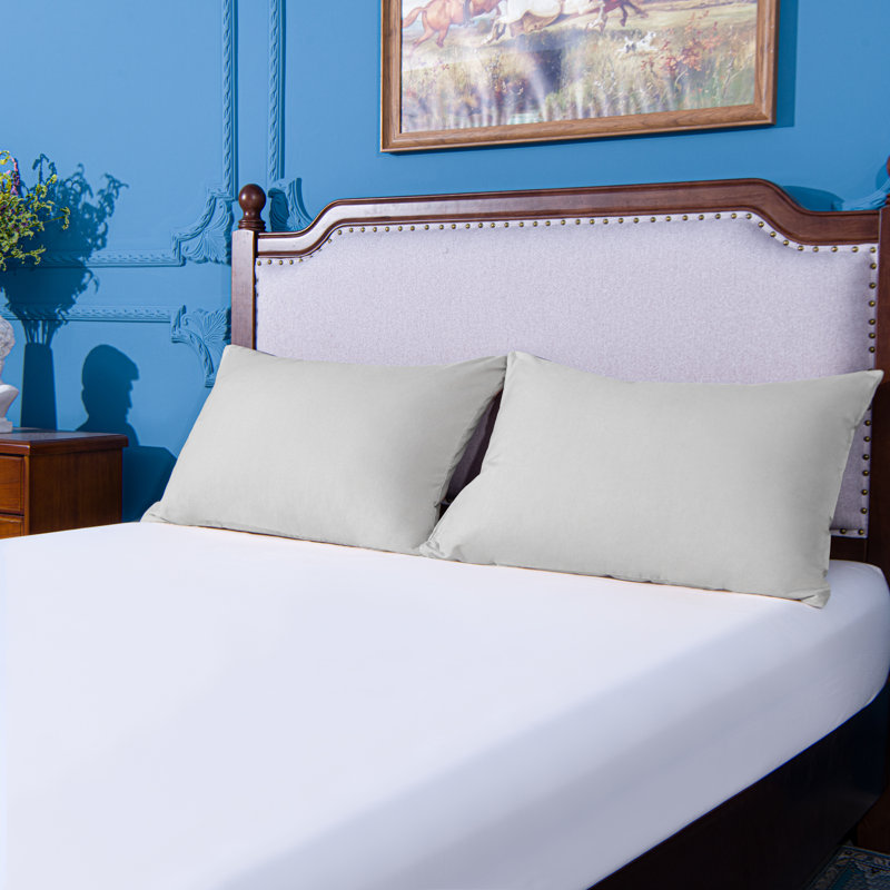 Bed Pillowcases, 1800 Brushed Microfiber Pillow Cases with Envelope Closure - NTBAY, Light Grey, California King