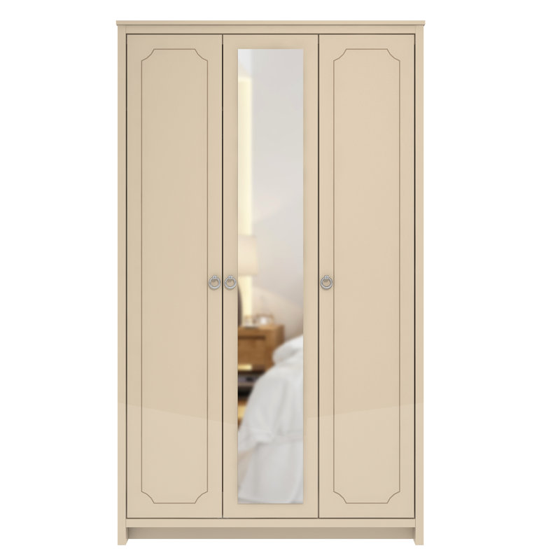 Verve 3 Door Wardrobe with Mirror, Natural