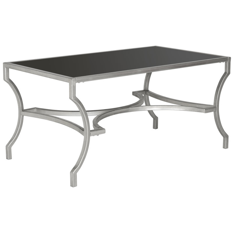 Table basse 4 pieds Naida, Noir, Argent