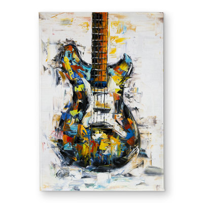 Abstract Colorful Guitar Door Mat - Musical Home Decor