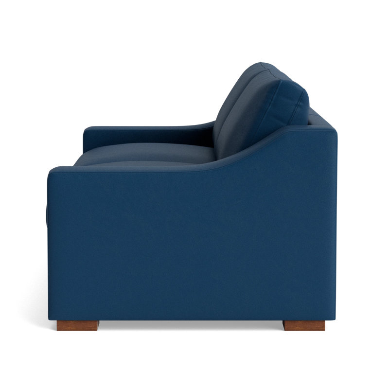 Lucca Sofa (85"), Bison Deep Blue Top Grain Leather
