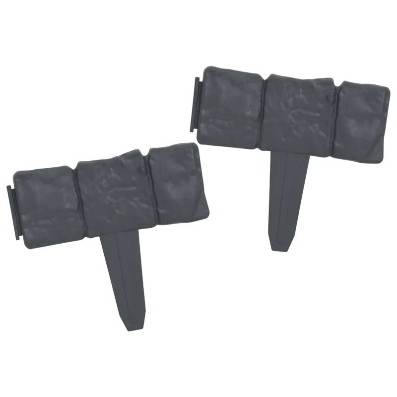 57.15cm H x 63.5cm W Plastic Lawn Edging, Grey