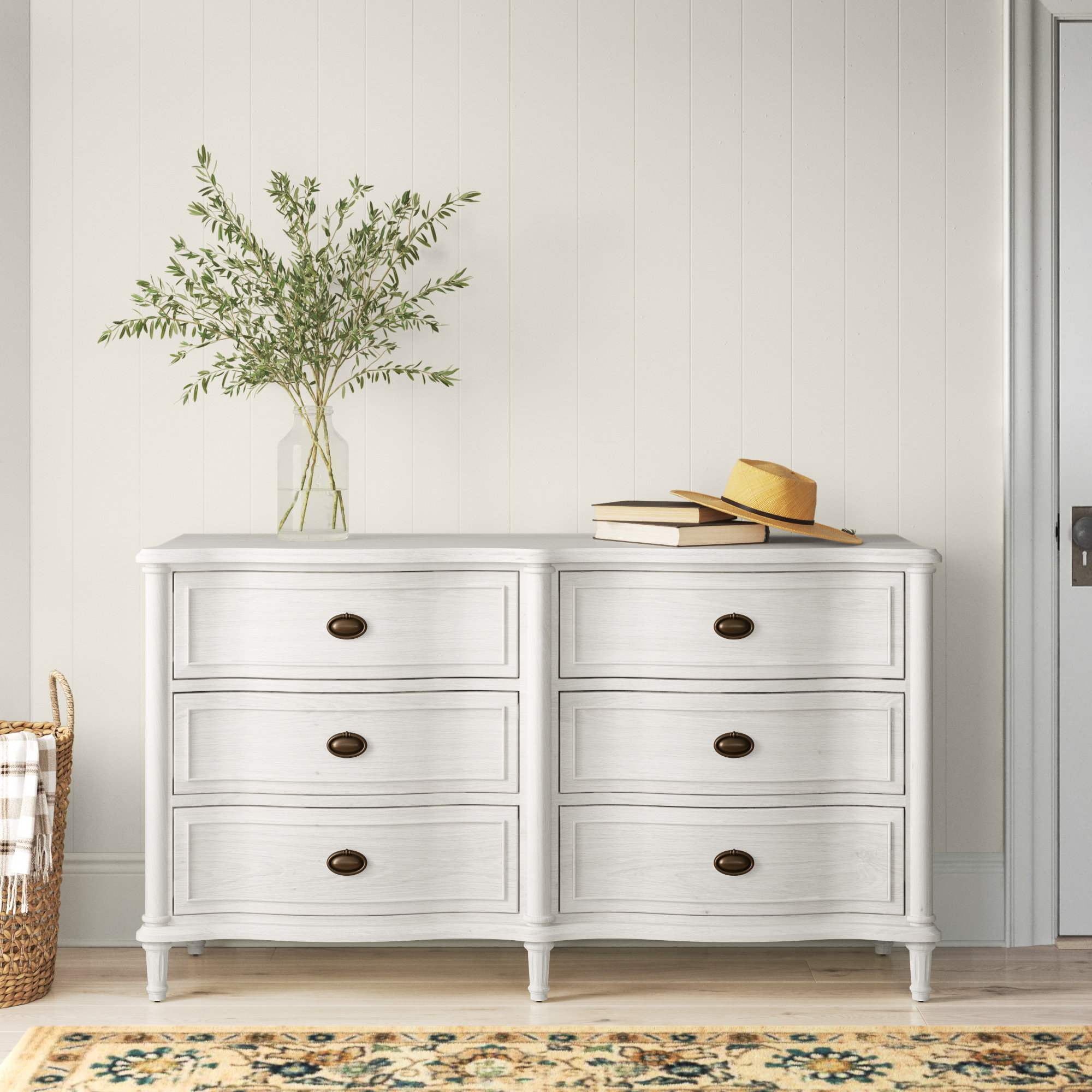 Watson 6 - Drawer Dresser, Cream