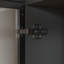Armoire moderne 3 pièces avec portes en verre trempé et structure en aluminium, armoire lumineuse à DEL 3 couleurs avec armoire supérieure