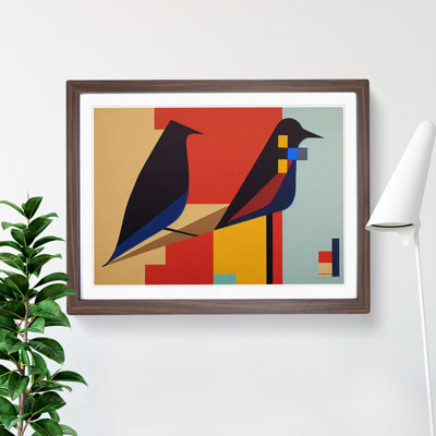 Ingenious Abstract Birds 1 Piece Single Picture Frame Wall Art