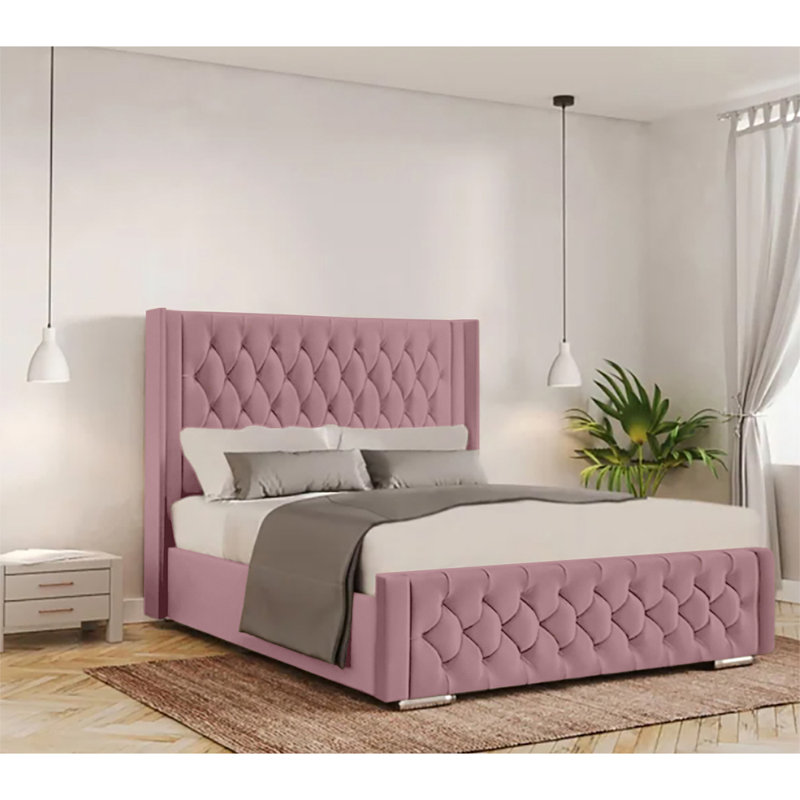 Athlene Upholstered Bed Frame, Single (3'), Lilac