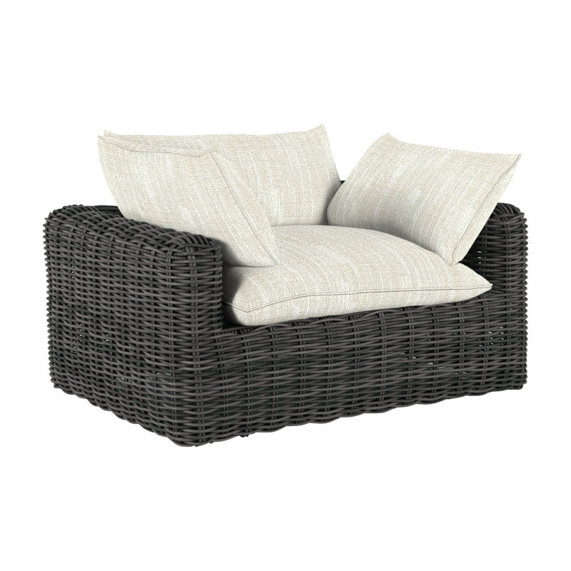 Fauteuil tissé Montecito - Raphia, Raphia, Welt, Rollo crème