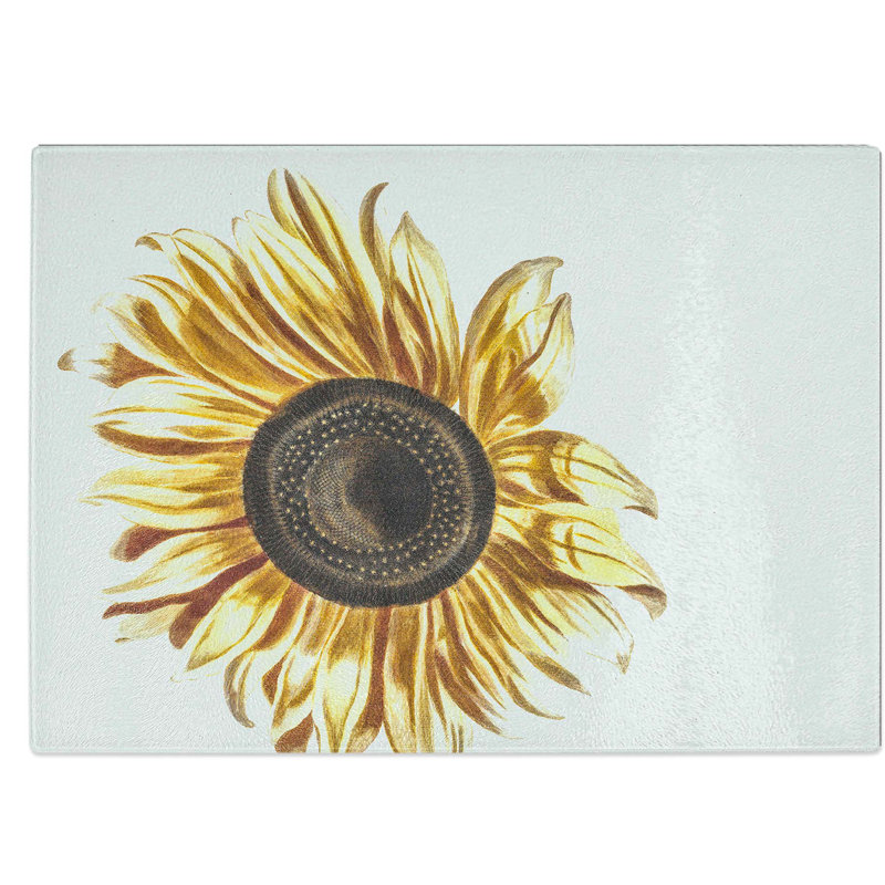 Tempered Glass a Sunflower Chopping Board, 39 cm W x 28.5 cm L