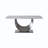 Rectangle Sintered Stone Top Moon-Shaped Metal Base Dining Table-286194129