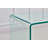 Transparent End Table,Tempered Clear Bent Glass Sidetable