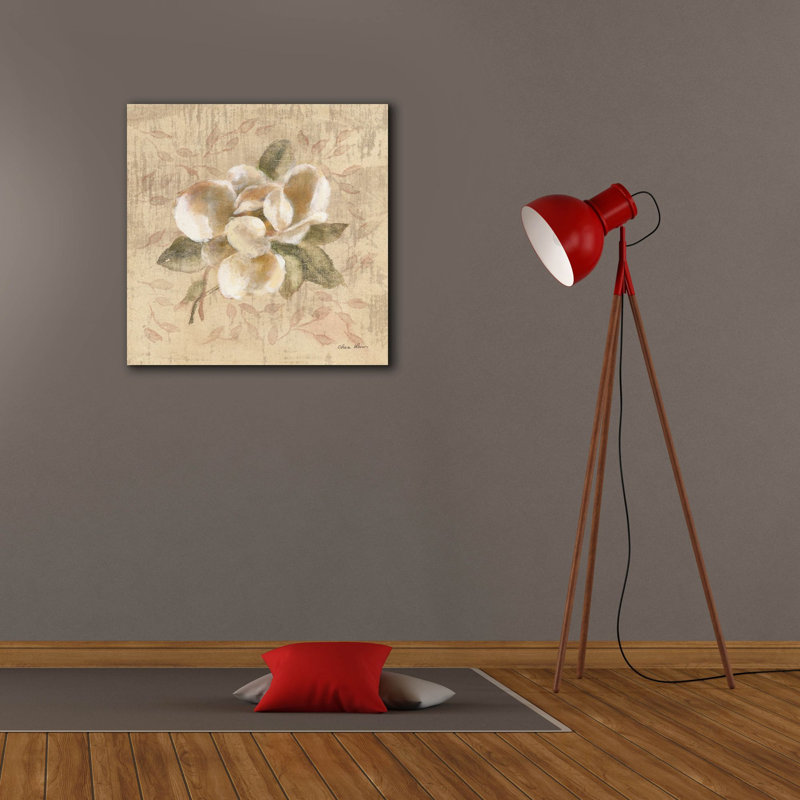 «White Floral 3» par Cheri Blum, art mural sur toile, H 26 po x l 26 po x P 1,5 po