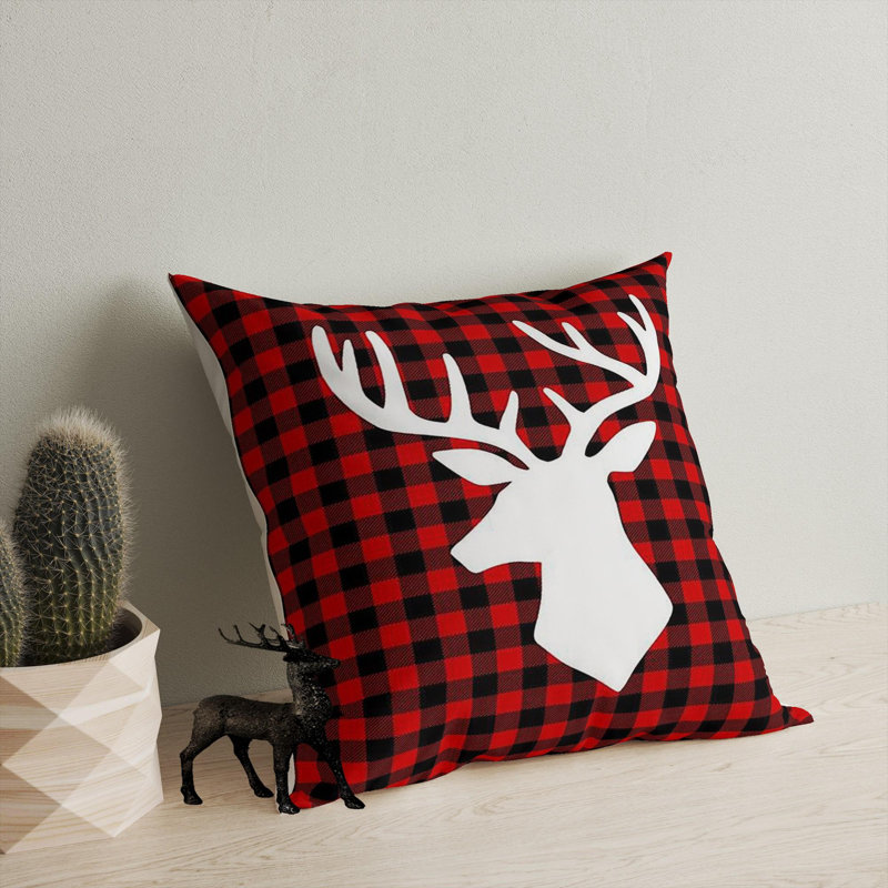 Coussin lavable de qualité supérieure, 17,0 x 17,0 pouces, 50% coton / 50% polyester, rembourrage en silicone, fermeture à glissière dissimulée | Doux, confortable et repassable | Parfait pour la décoration intérieure, le salon et la chambre à cou