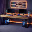 Bureau d'ordinateur 78,74 po en bois avec structure en métal