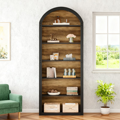 77.16" Tall Arched Bookshelf