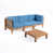 Brown Frame / Blue Cushion