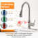 Touchless Kitchen Faucet With Motion Sensor, LED Temperature Indicator, Pull Down Sprayer, And Stainless Steel Construction