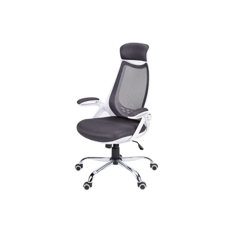 Office Chair, Adjustable Height, Swivel, Ergonomic, Armrests, Computer Desk, Work Mesh, Chrome Metal, Contemporary, Modern