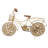 Harva Metal Bike Decorative Gold Sculpture with Carved Wood Wheels-311402047