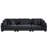 Brinsley 135" Modern Modular Sofa with Corduroy Fabric, Adjustable Backrest, 5 Pillows-1415782991